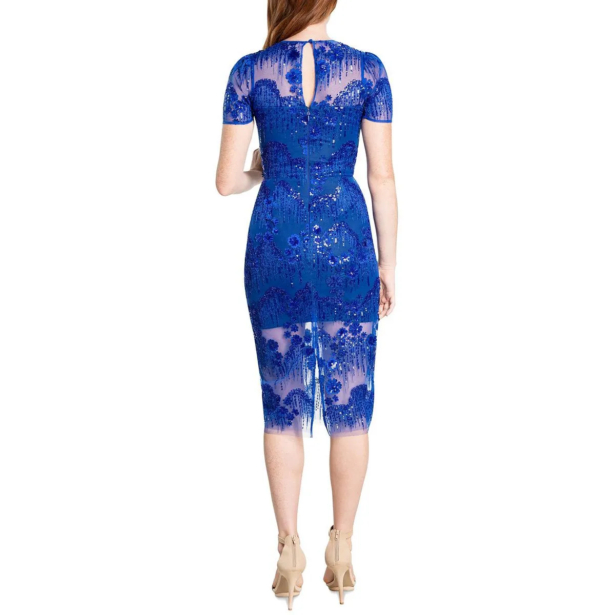 Dress The Population Womens Sequined Party Bodycon Dress