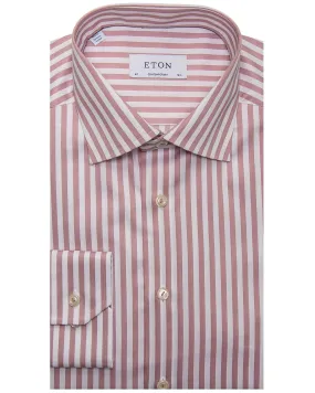 Dusty Rose Striped Dress Shirt
