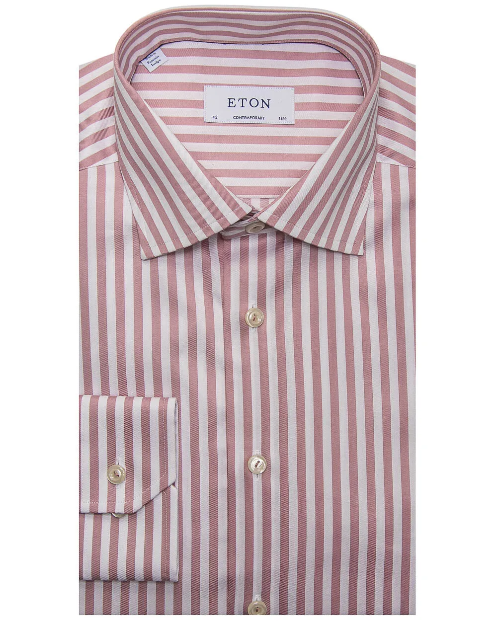Dusty Rose Striped Dress Shirt
