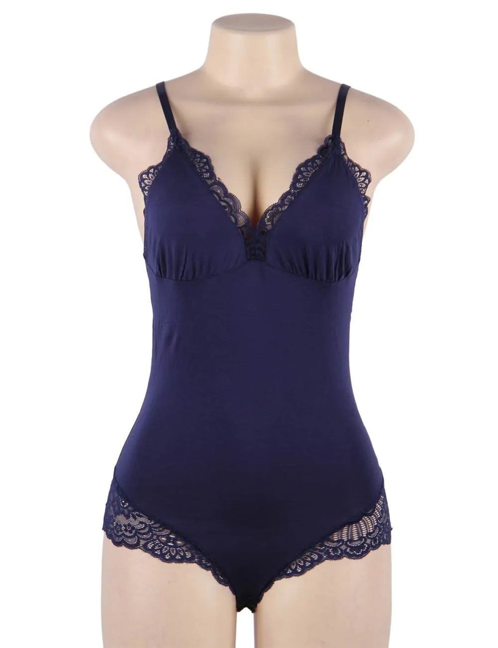 Enchanted Lace Embrace Navy Bodysuit