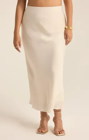 Europa Poly Sheen Skirt Sea Salt