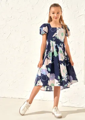 Evita Multi Tie Back Print Dress