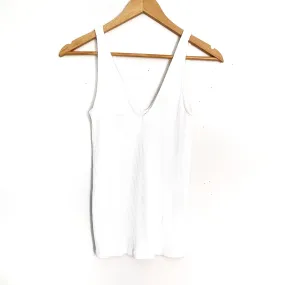 Express Ribbed White Tank- Size XS