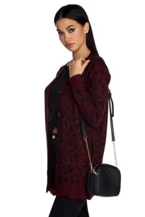 Faux Leather Chevron Crossbody