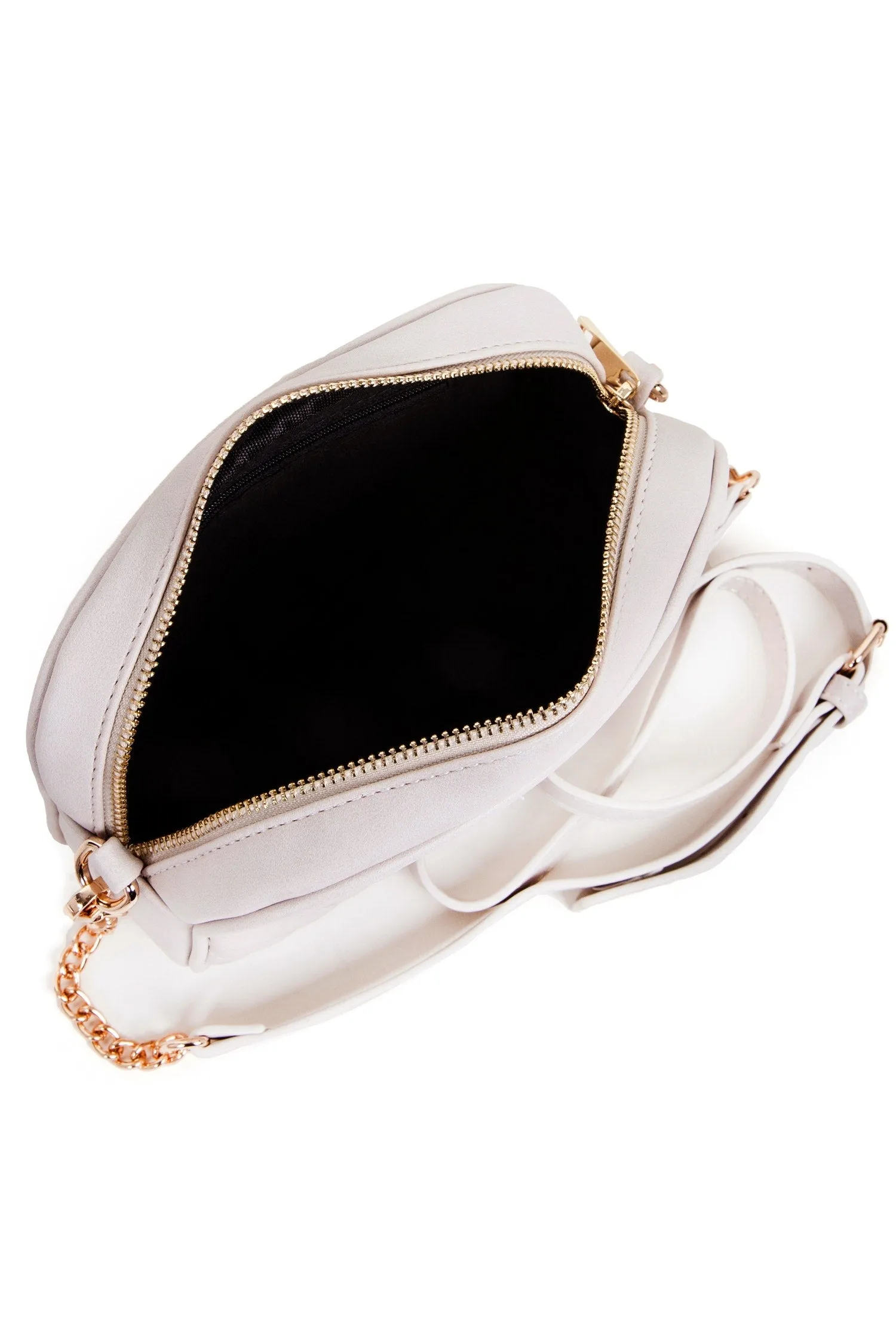 Faux Leather Chevron Crossbody