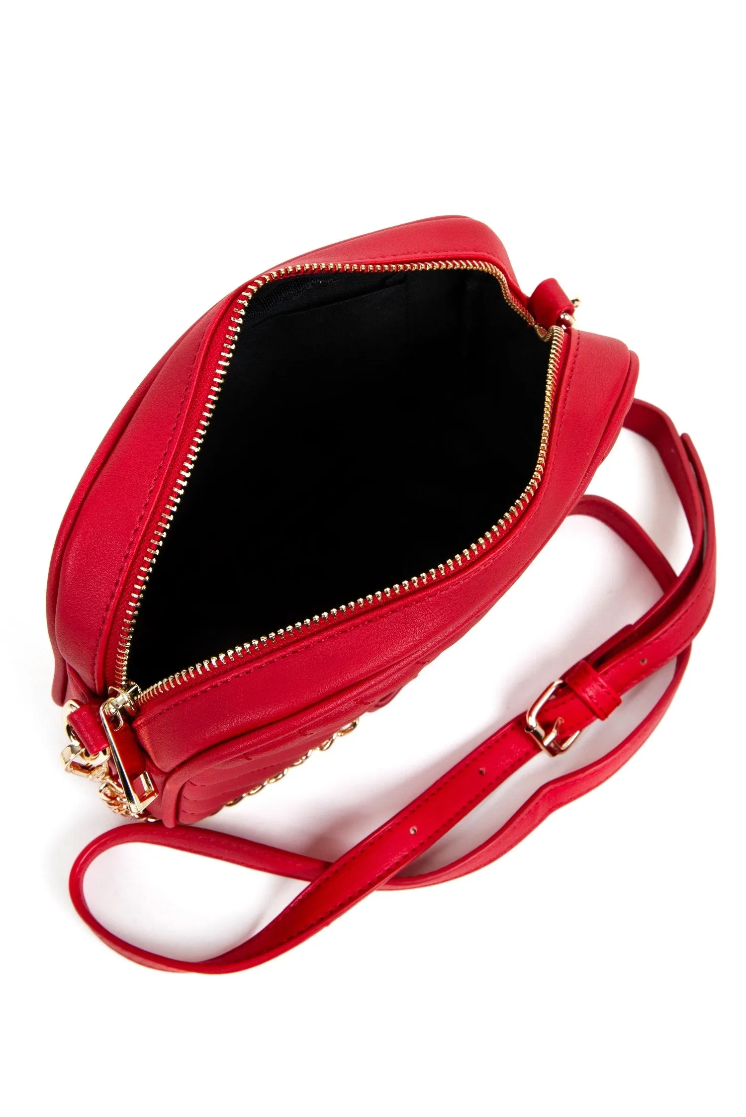 Faux Leather Chevron Crossbody