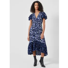 French Connection BHELLE ECO DELPHINE DRAPE MIDI DRESS 71TBD
