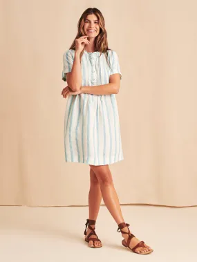 Gemina Dress in Ocean Catalina Stripe