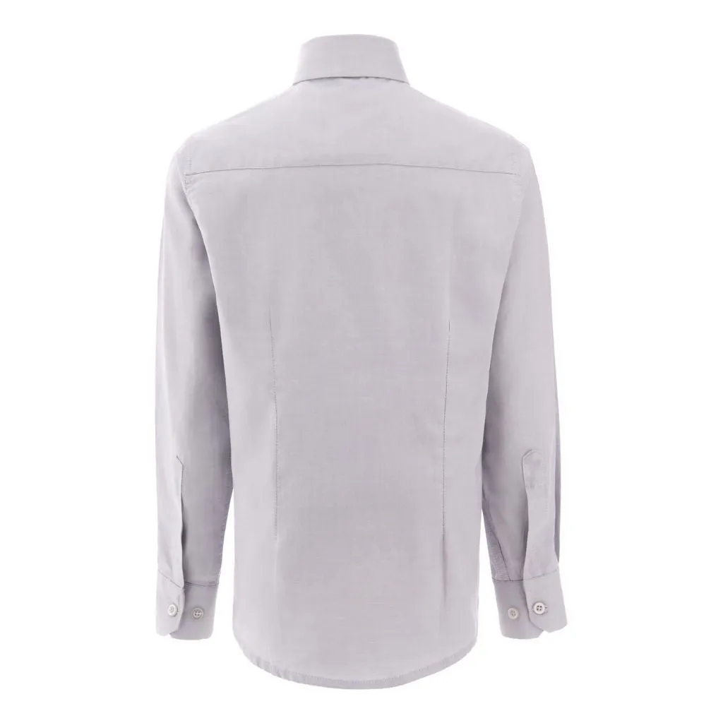 Gray Oxford Dress Shirt