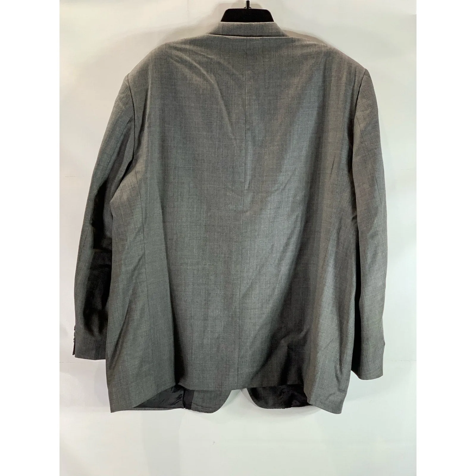 H By HALSTON Men's Gray Three-Button Notch Lapel Blazer SZ 48