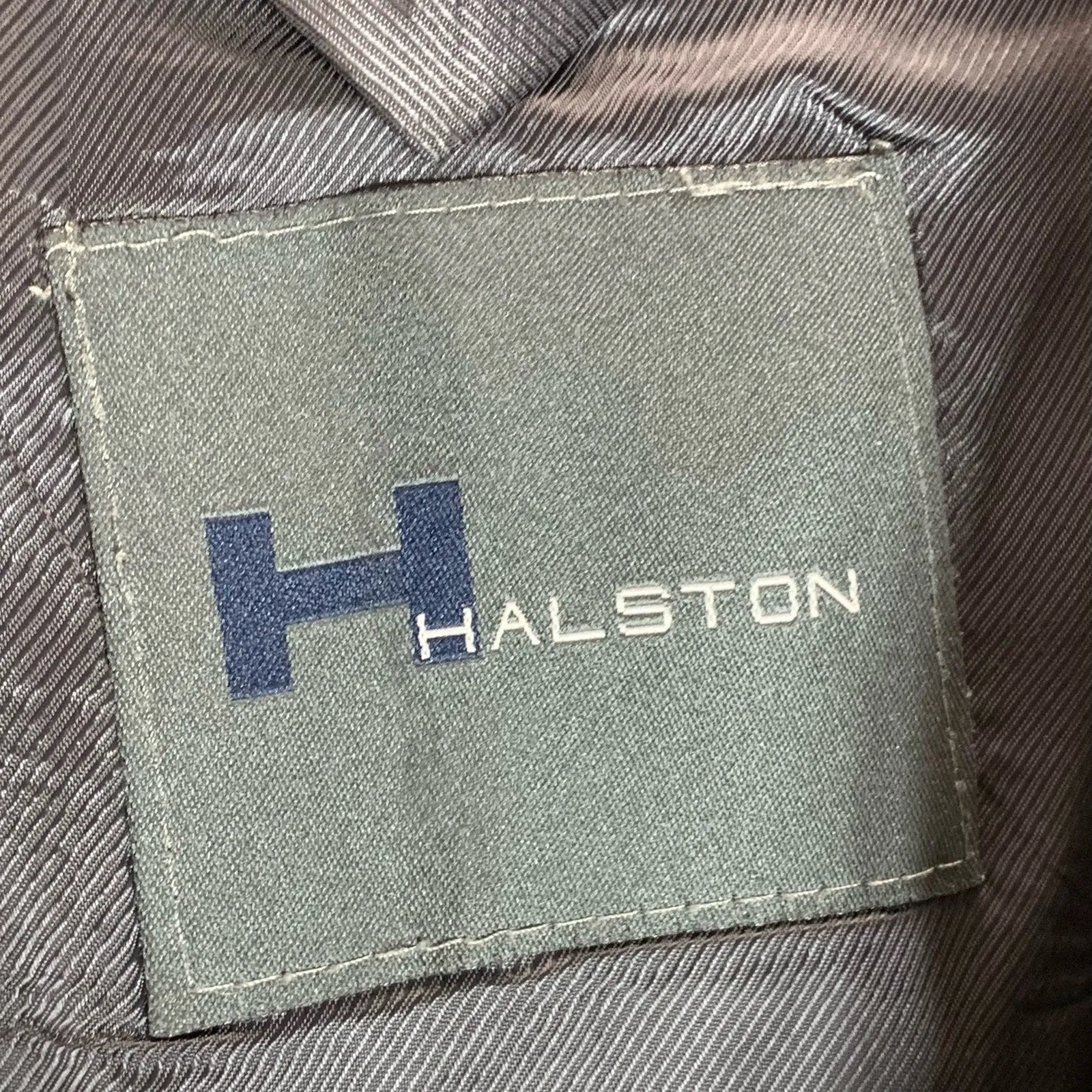 H By HALSTON Men's Gray Three-Button Notch Lapel Blazer SZ 48