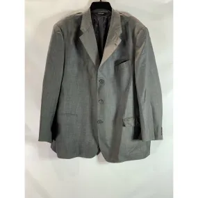 H By HALSTON Men's Gray Three-Button Notch Lapel Blazer SZ 48