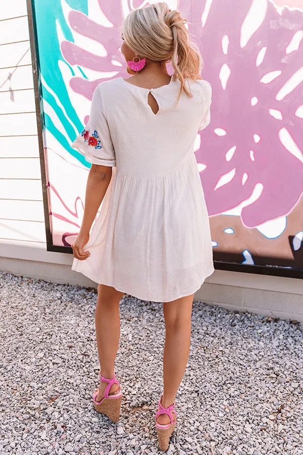 Here And Luau Embroidered Shift Dress