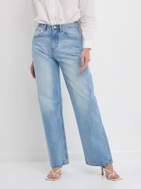 High-Waisted Denim Pant - Grey Lab