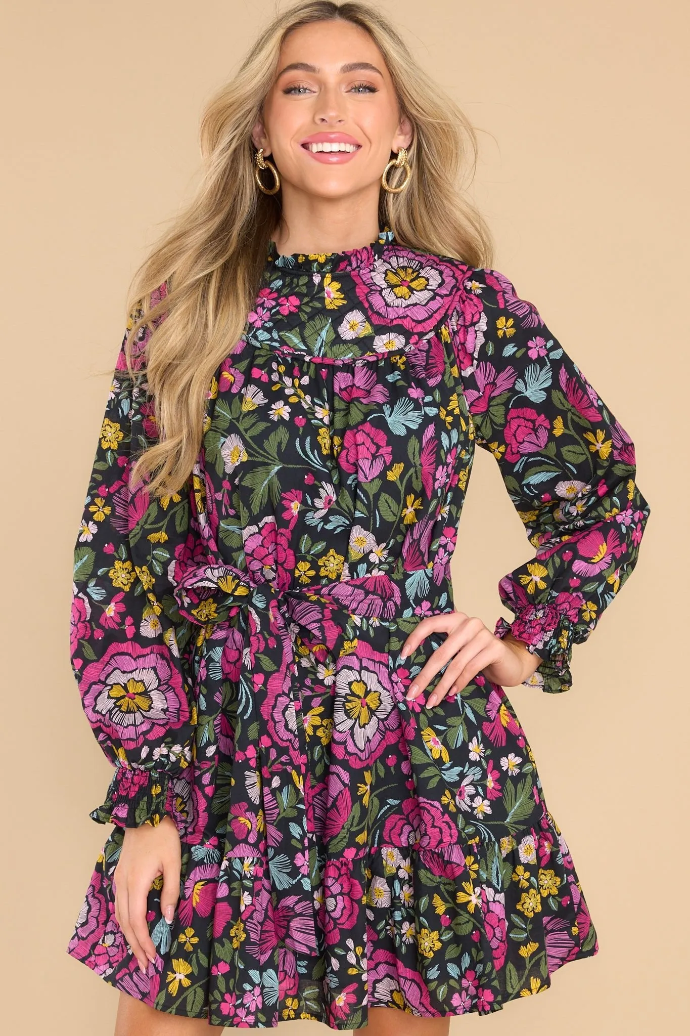 It's What I Do Black Floral Dress
