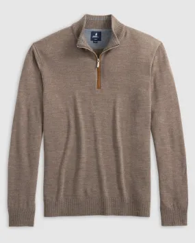 Johnnie-O Raynor Merino 1/4 Zip Sweater Walnut