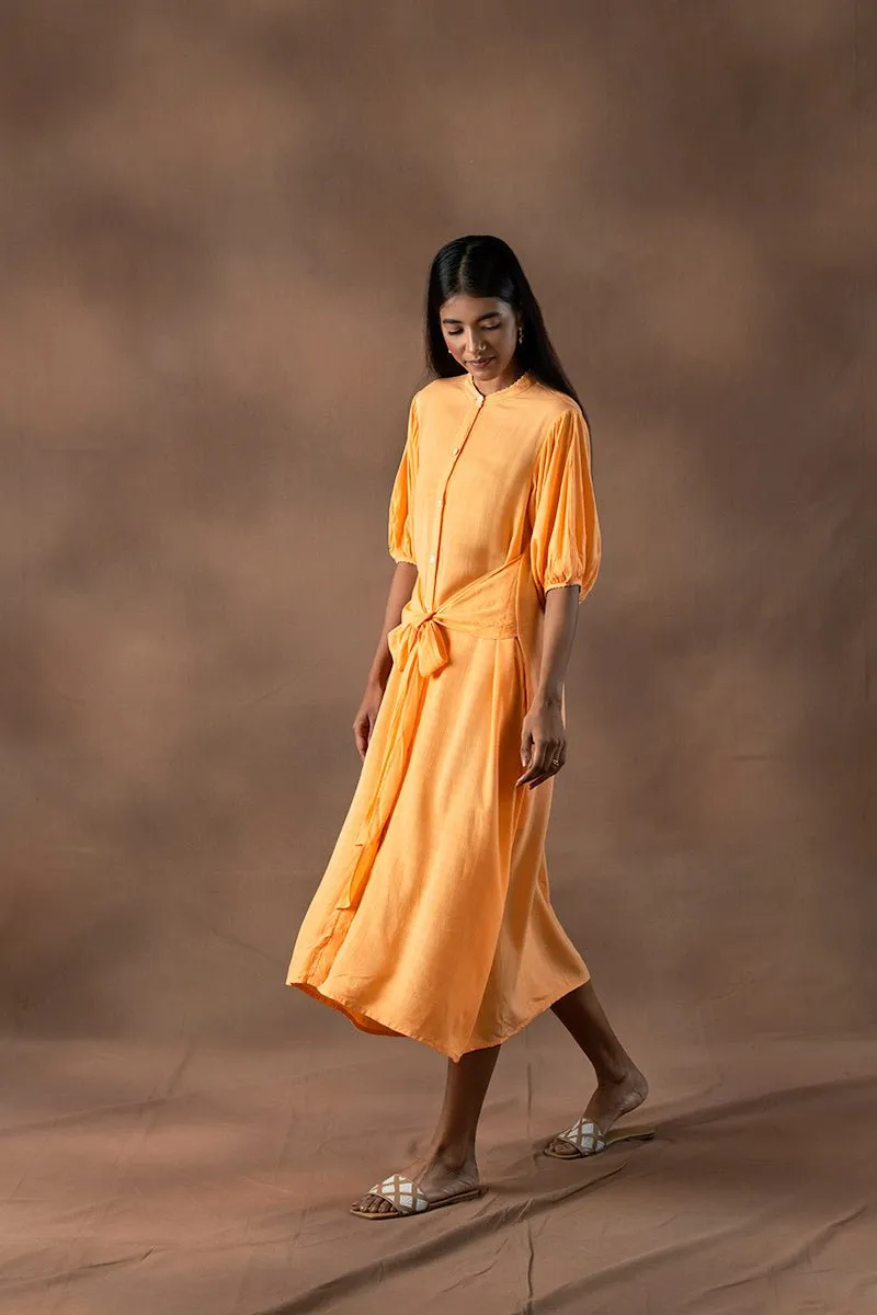 Kesari Sugarcane Fabric Shirt Dress