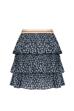 Kids Girls Skort | Nika Three Layer Skirt in Navy | Nono