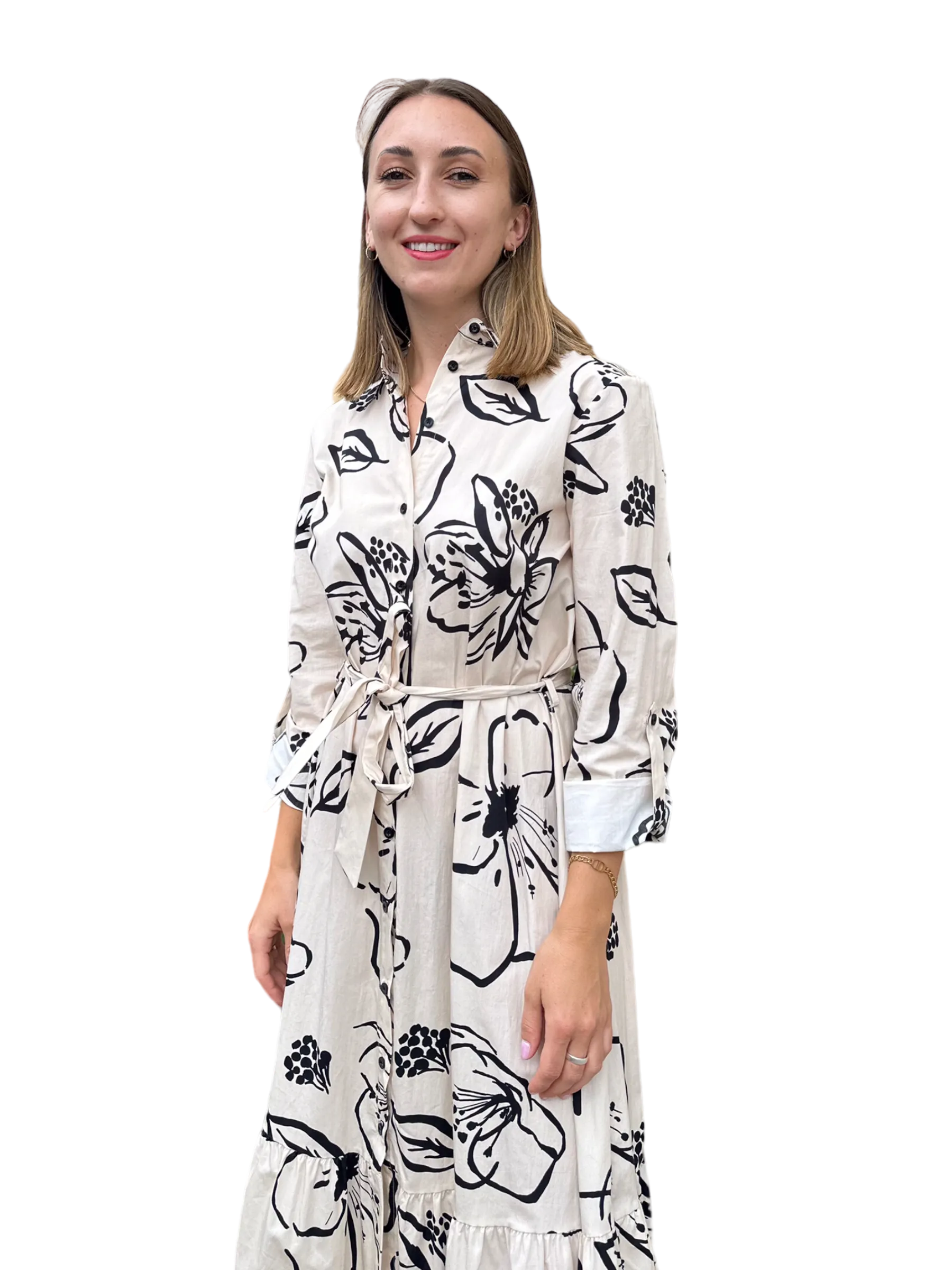 Kontatto multicolor flower print dress