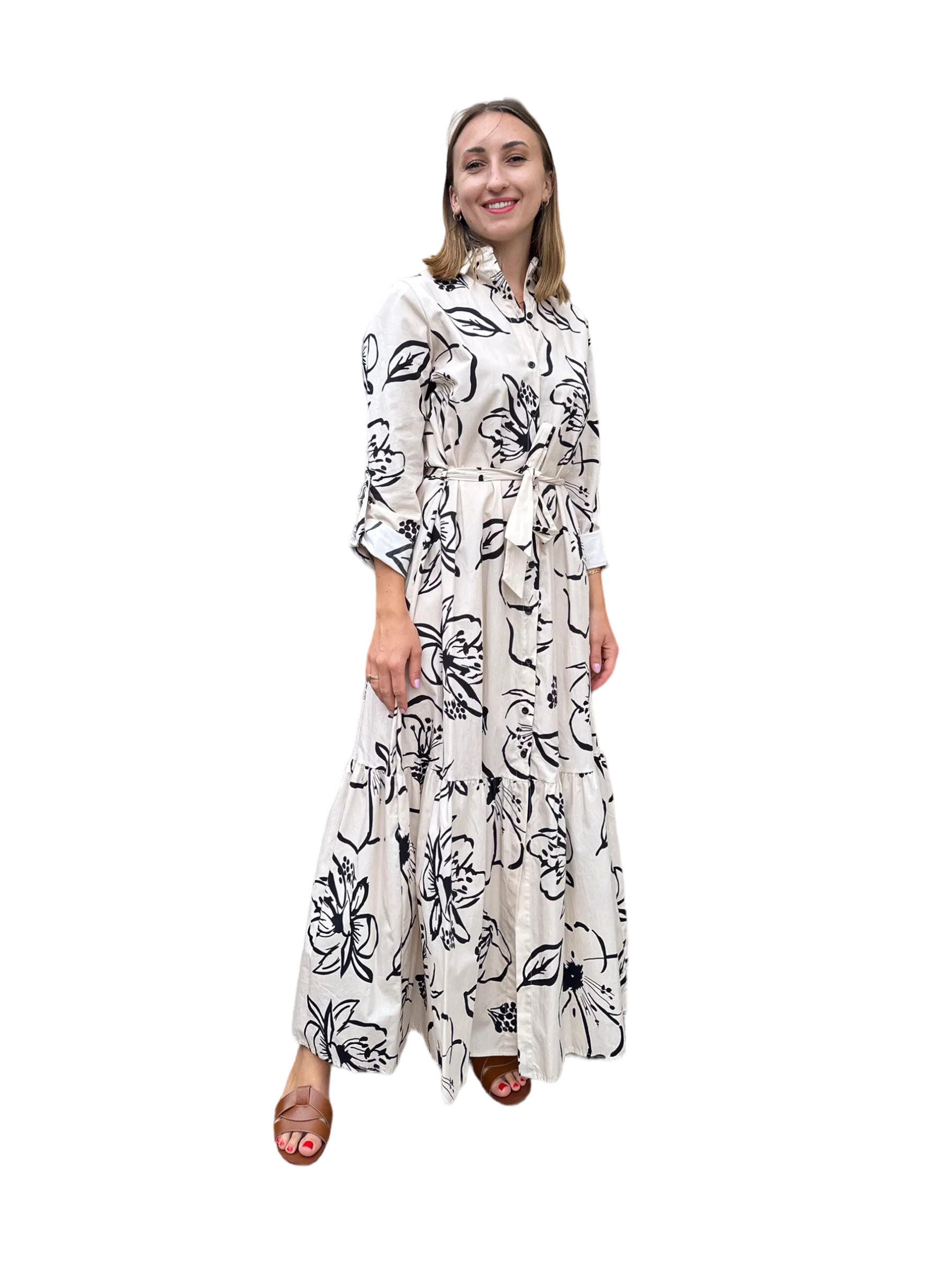 Kontatto multicolor flower print dress