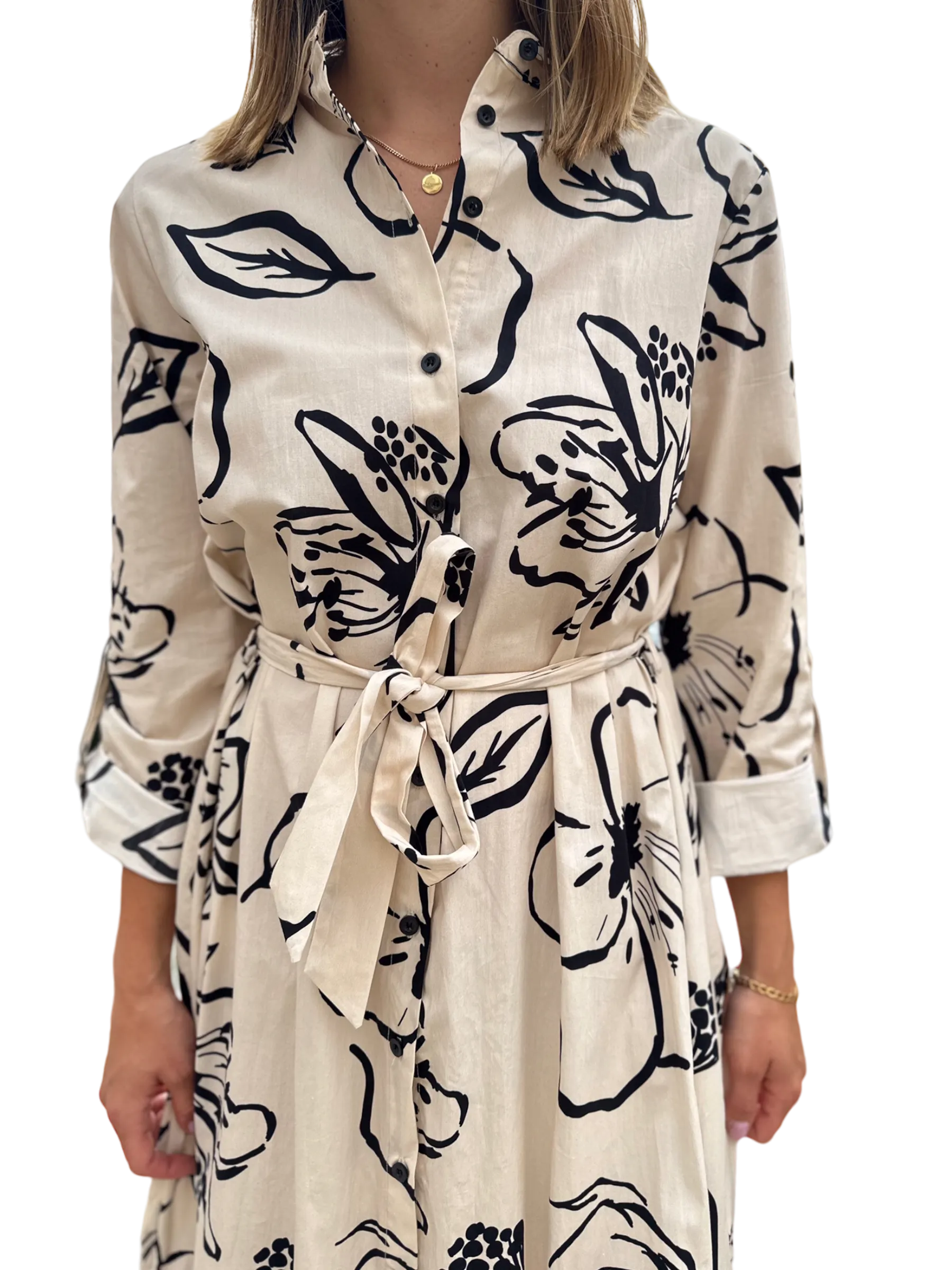 Kontatto multicolor flower print dress