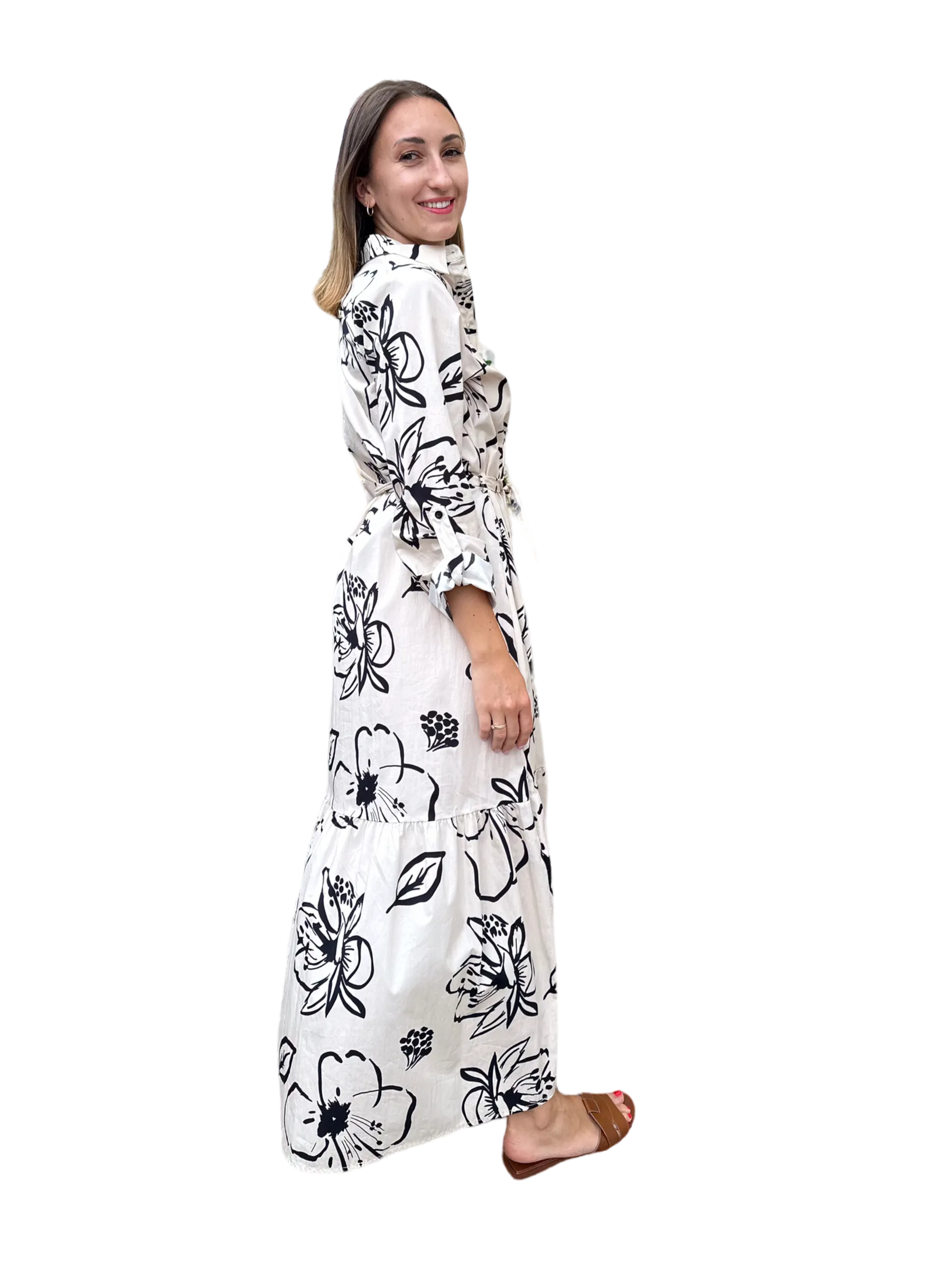 Kontatto multicolor flower print dress