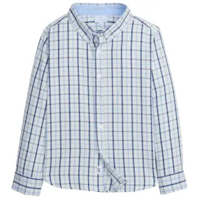 Little English Button Down Shirt Blue Ridge Plaid 5109