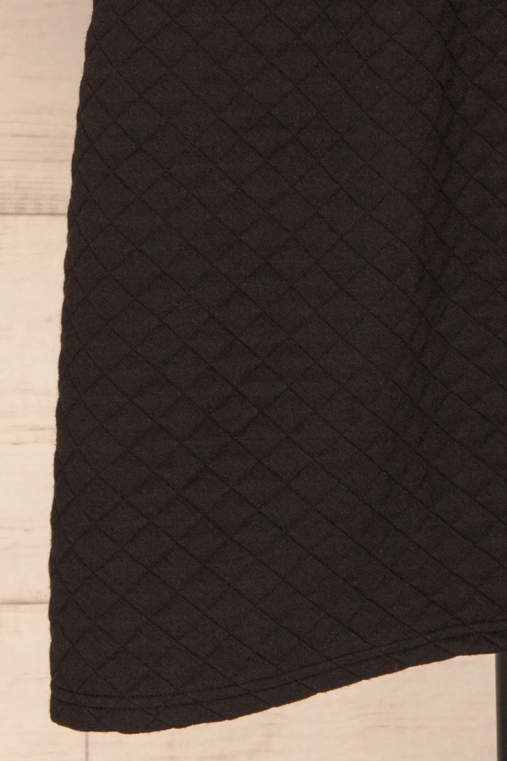 Millam Black | Quilted Puffy Sleeve Dress