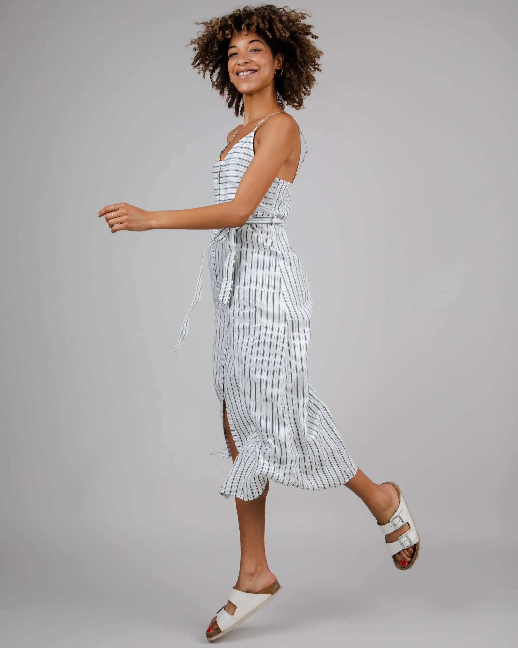 Mix Strap Dress Kale