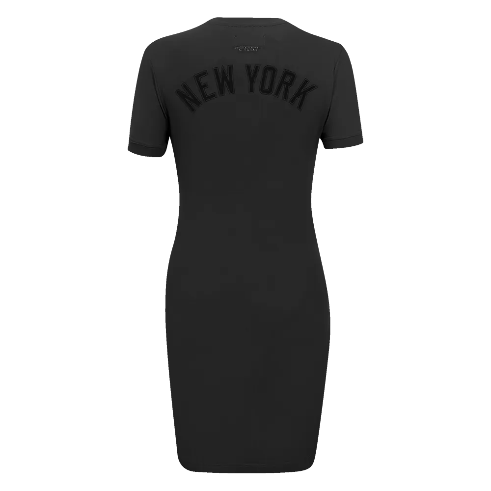 MLB NEW YORK YANKEES SCRIPT BODYCON DRESS (BLACK)