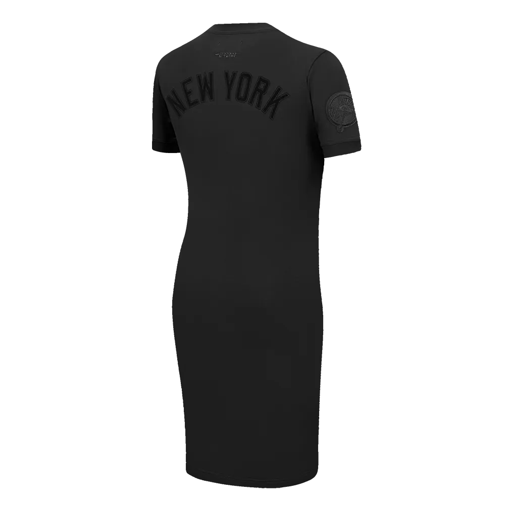 MLB NEW YORK YANKEES SCRIPT BODYCON DRESS (BLACK)