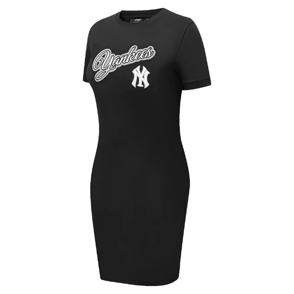 MLB NEW YORK YANKEES SCRIPT BODYCON DRESS (BLACK)