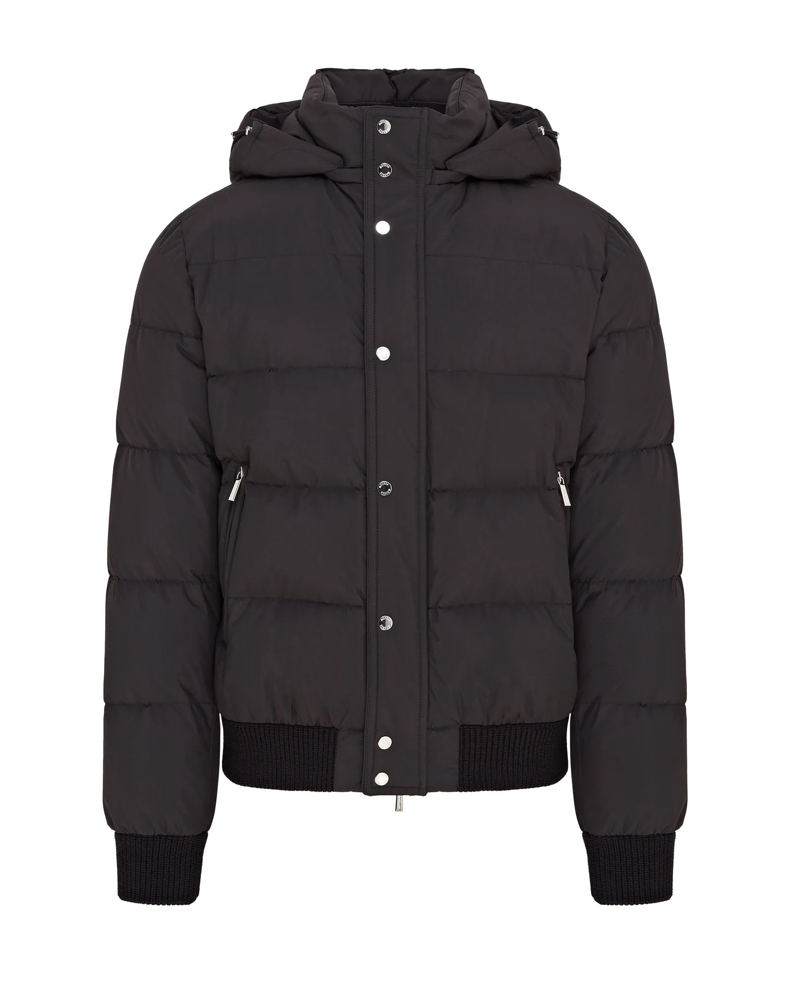 MooRER Quilted & Hooded Bomber Jacket - COVEN-STP (Black)