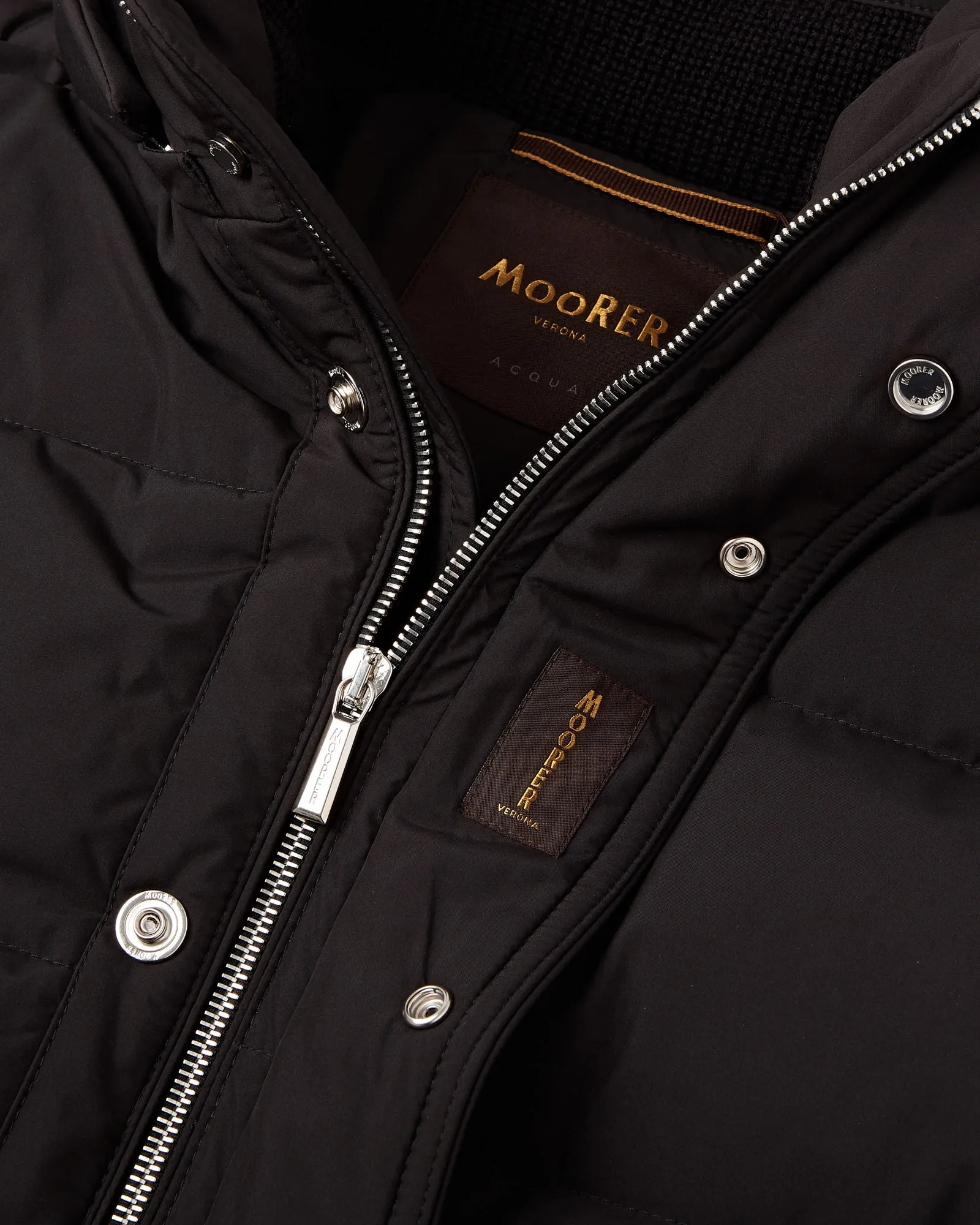 MooRER Quilted & Hooded Bomber Jacket - COVEN-STP (Black)