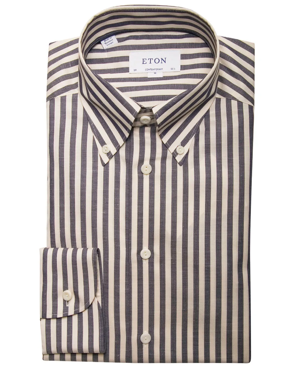 Navy Stripe Linen Sportshirt