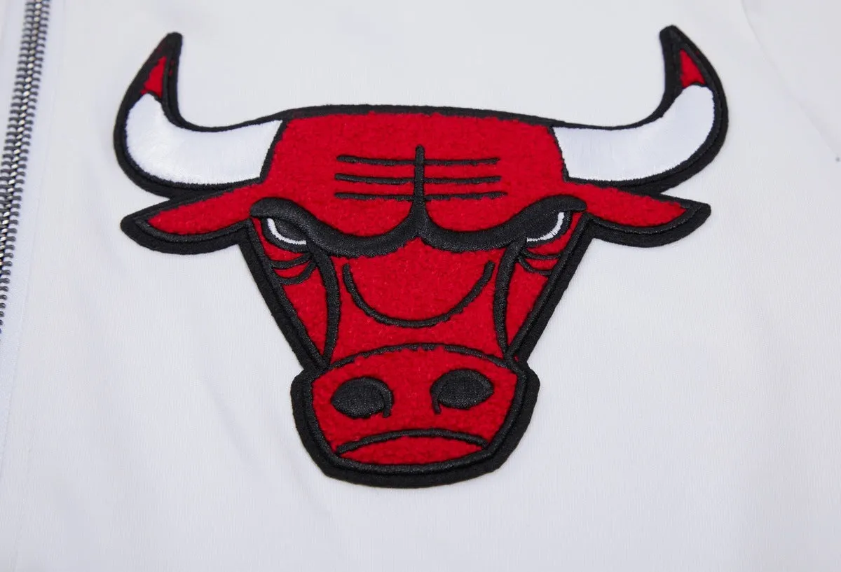 NBA CHICAGO BULLS CLASSIC MEN'S TRACK JACKET (WHITE)