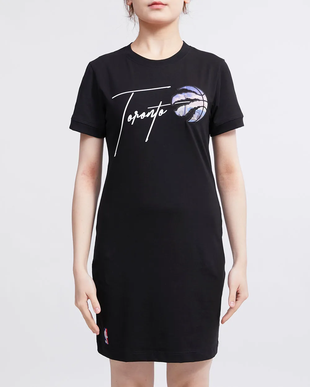 NBA TORONTO RAPTORS CITY SCAPE WOMEN'S BODYCON DRESS (BLACK)
