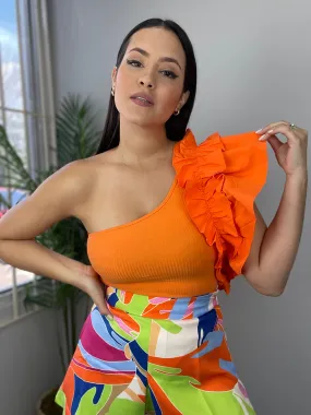 Neon Orange Bodysuit