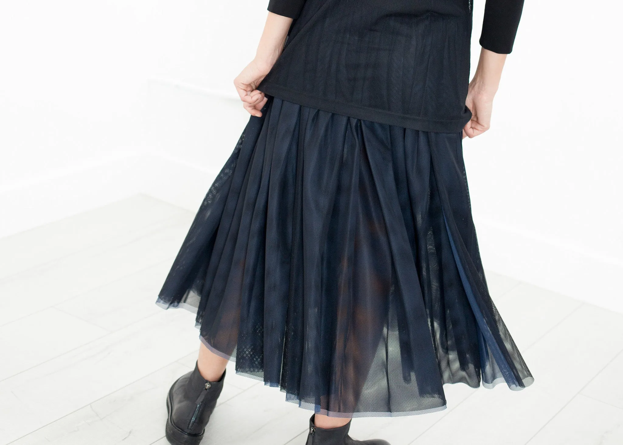 Net Panel Skirt - Fashionable Choice