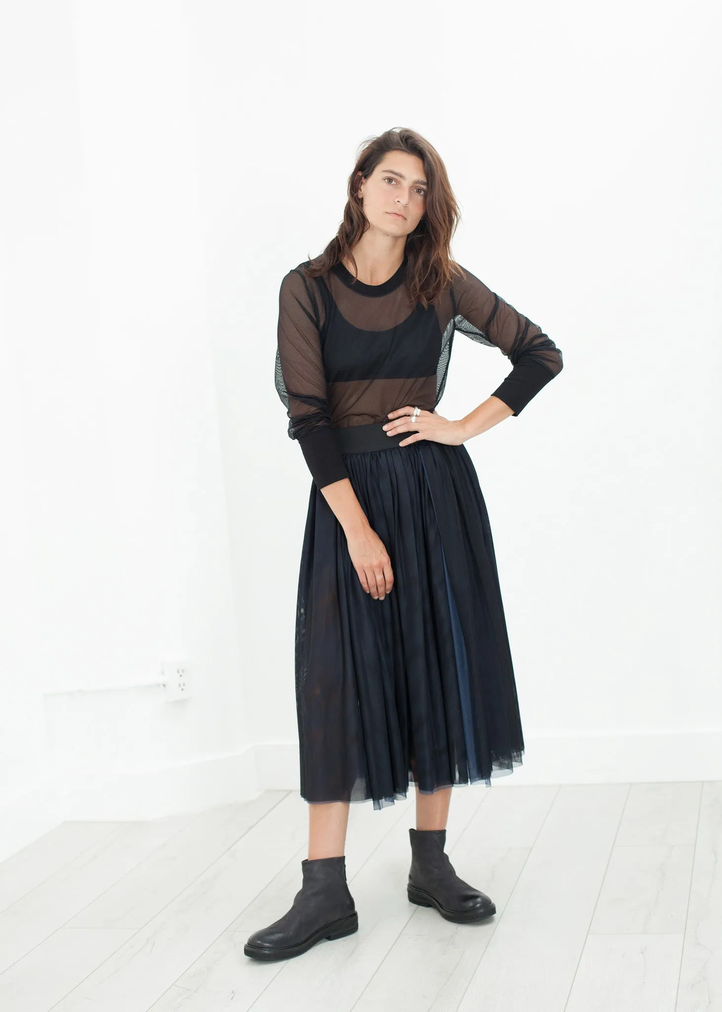 Net Panel Skirt - Fashionable Choice