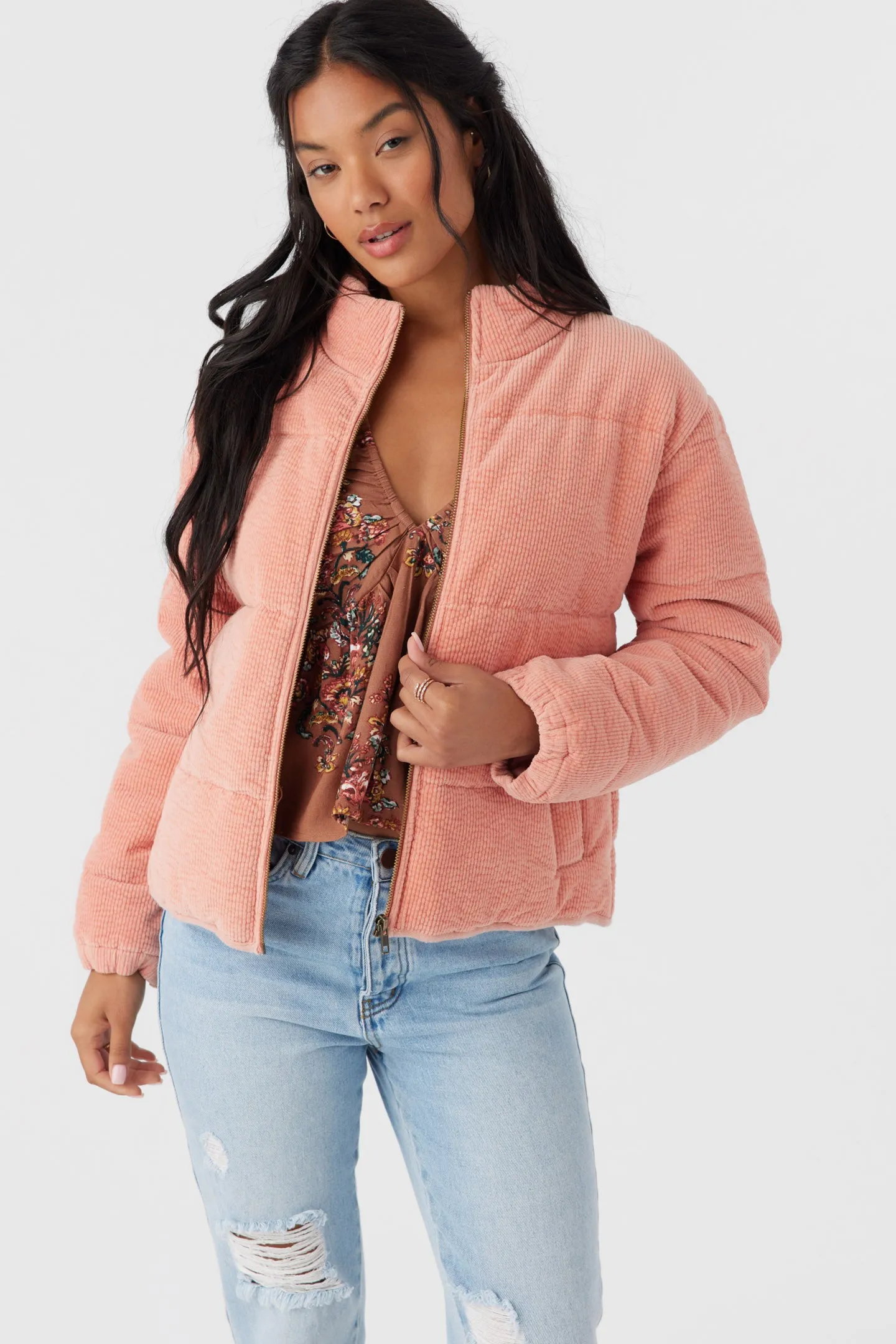 NOVAH CORDUROY QUILTED ZIP JACKET