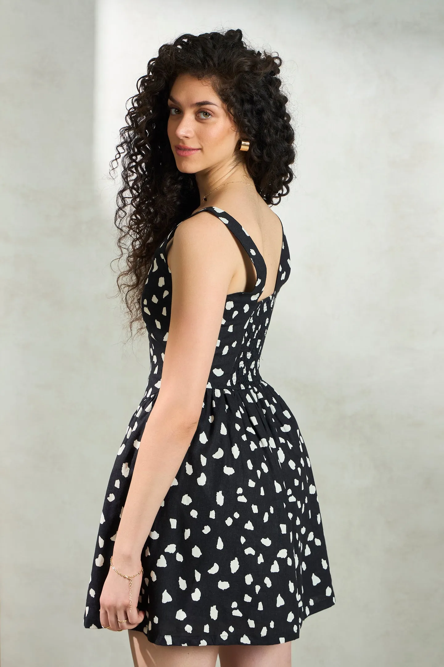 Petra|Viscose Linen Mini Dress