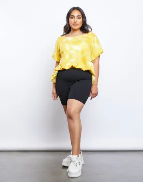 Plus Size Daily Ribbed Bike Shorts