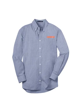 Port Authority Plaid Easy Care Shirt, Navy [Fooda Manager]