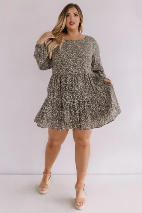 Pralines And Prosecco Shift Dress In Olive Curves