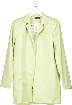PrettyLittleThing Light Green Longline Blazer UK 6