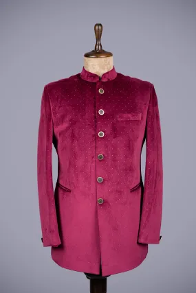 Regal Maroon Jodhpuri Blazer for Men