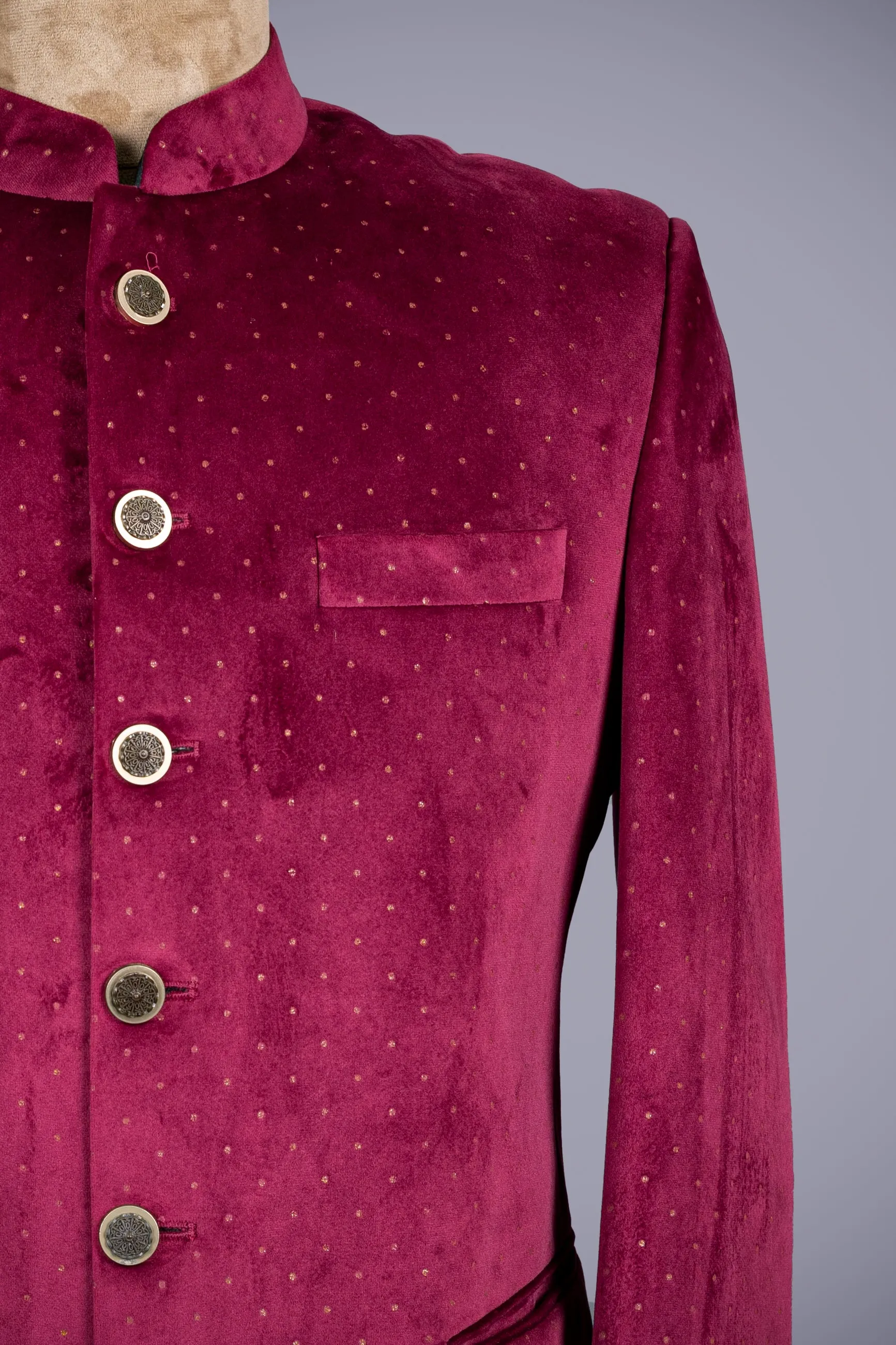Regal Maroon Jodhpuri Blazer for Men