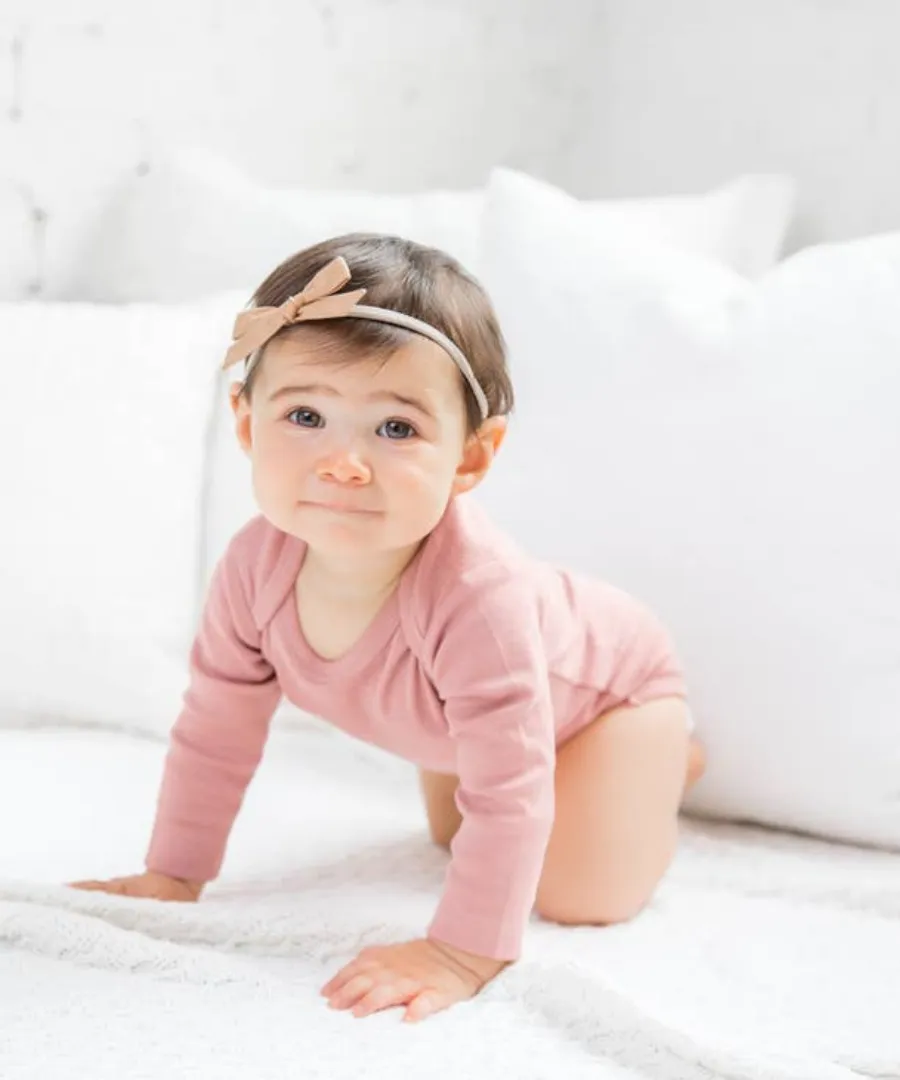 Rust Organic Long-Sleeved Body Suit