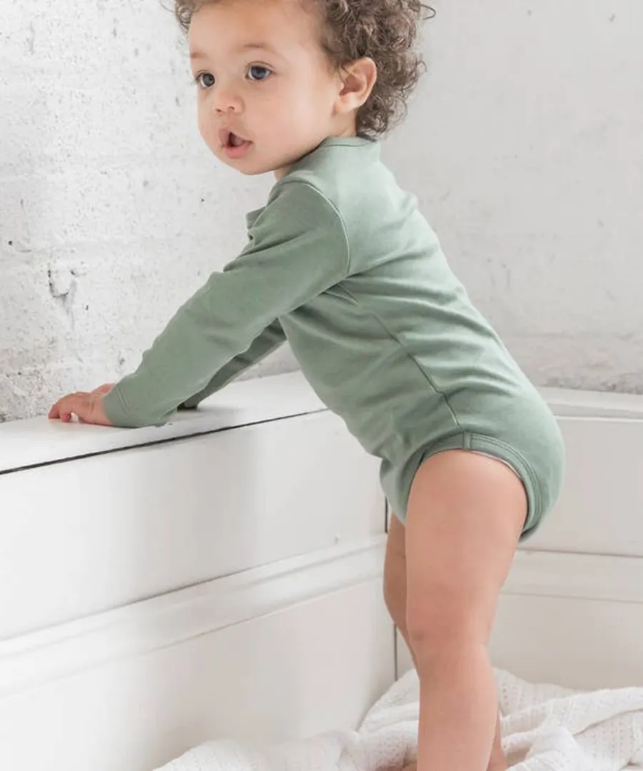 Rust Organic Long-Sleeved Body Suit